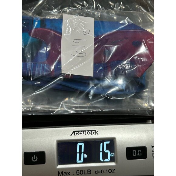 Vintage Ralph Marlin Guitar Print Tie Blue Pink Adjustable Fit Music Festival - Picture 8 of 8